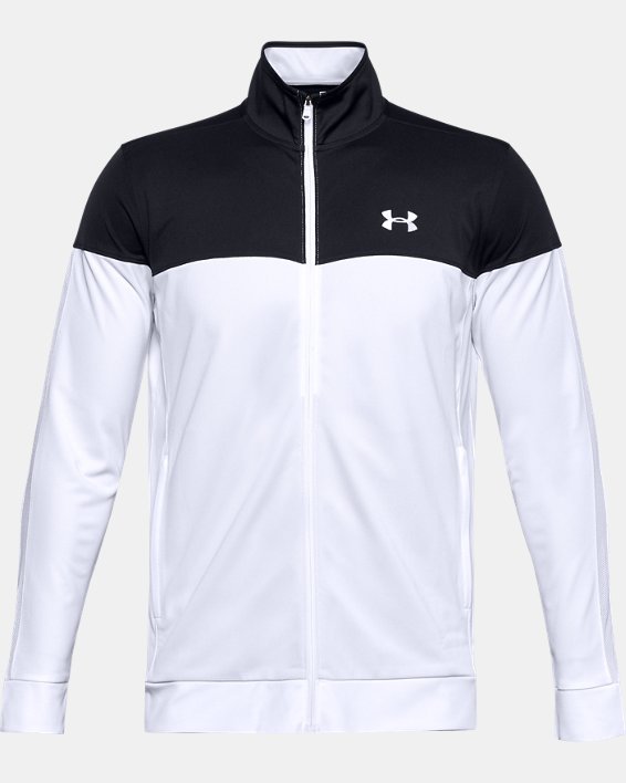 Men's UA Sportstyle Pique Jacket, Black, pdpMainDesktop image number 4